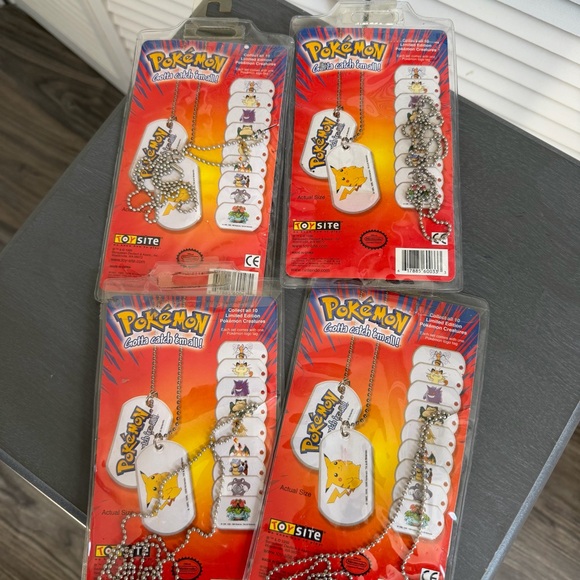 Vintage 1999 Pokemon Dog Tag Necklace lot - Picture 4 of 6
